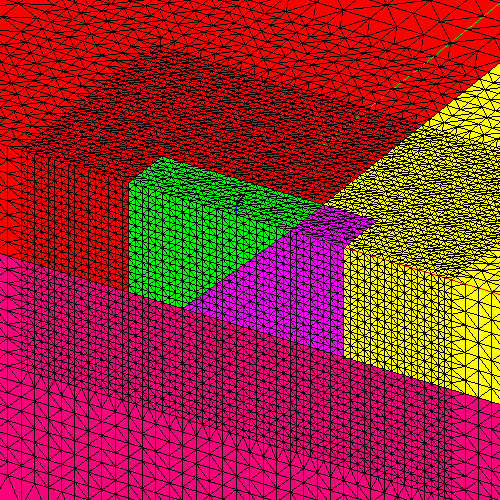 Prototype dipping fault block finite element mesh.